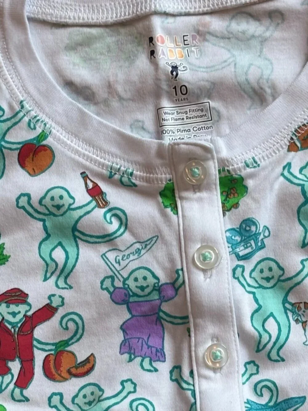 NWOT Girls Roller Rabbit Georgia Long Sleeve PJs